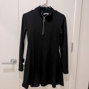 Zara black rib mini dress